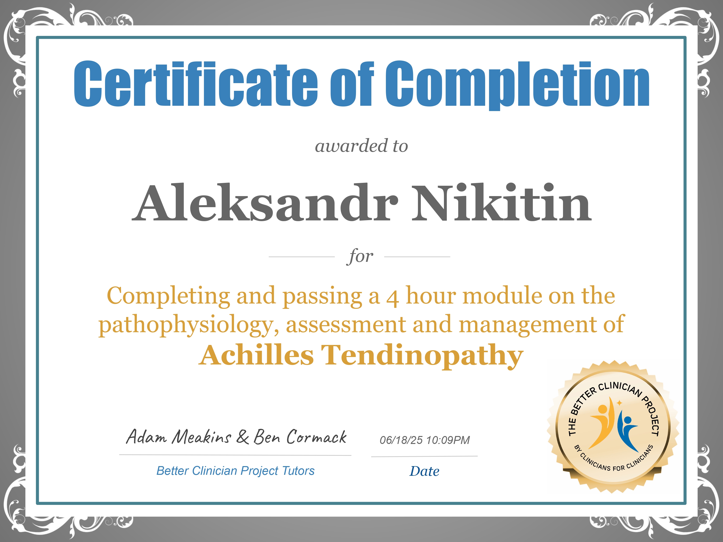 Achilles Tendinopathy